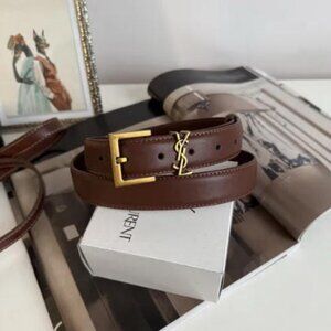 Saint Laurent Dark Brown Belt 3cm 90cm